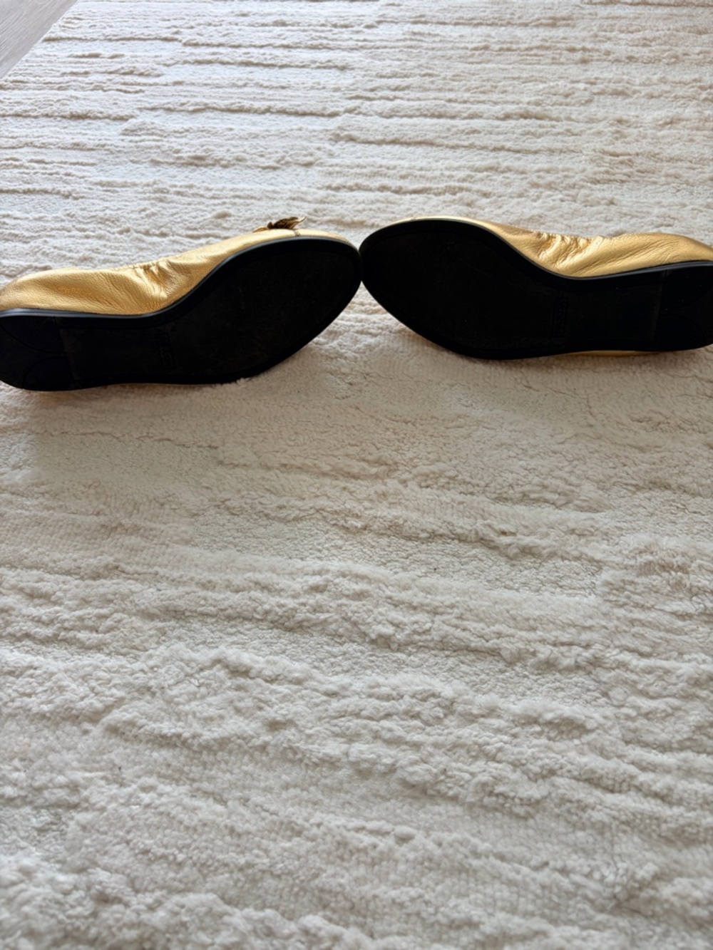 Prada Gold Ballet Flats - Picture 3 of 5